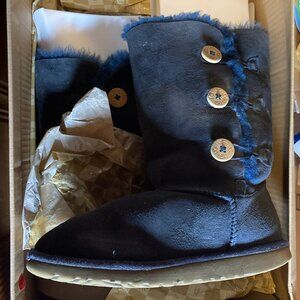 UGG Boots Tall with Buttons - Navy, Women's, Size 7
